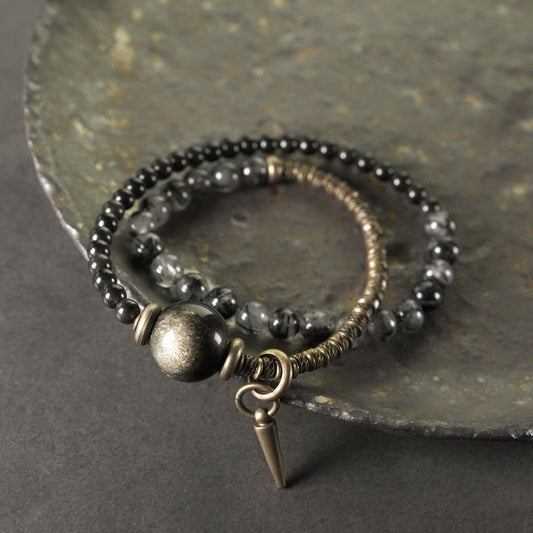 Enclave of Wisdom Obsidian Bracelet