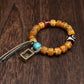 Prosperity Tibetan Dzi Yak Bone Bracelet