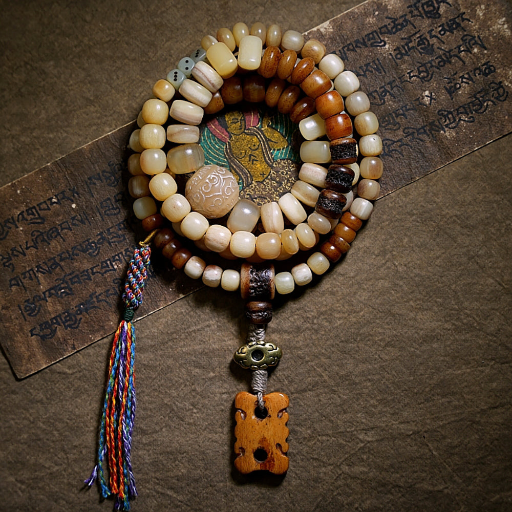 Abundance Yak Bone Mala Bracelet