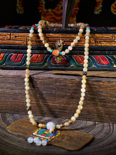 Grounded Clarity Goat Horn Agate Bracelet