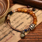 Guardian Strength Dzi and Yak Bone Bracelet