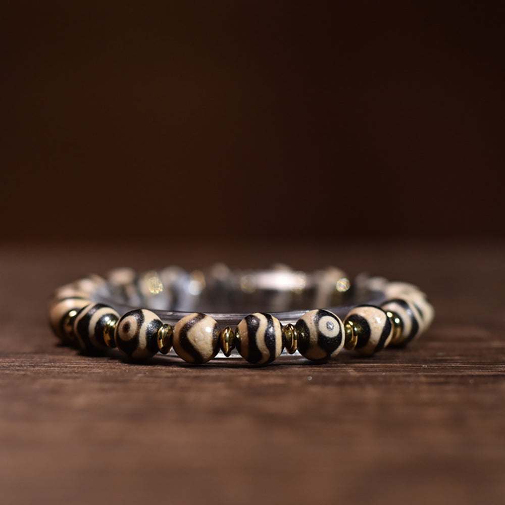 Prosperity Essence Dzi Bead Handmade Bracelet