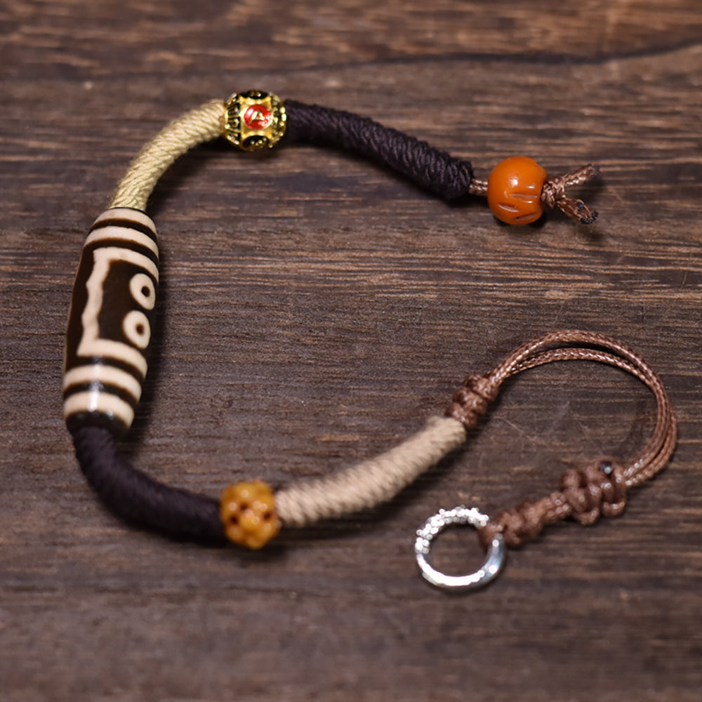 Fortune Dzi Bead Handmade Bracelet