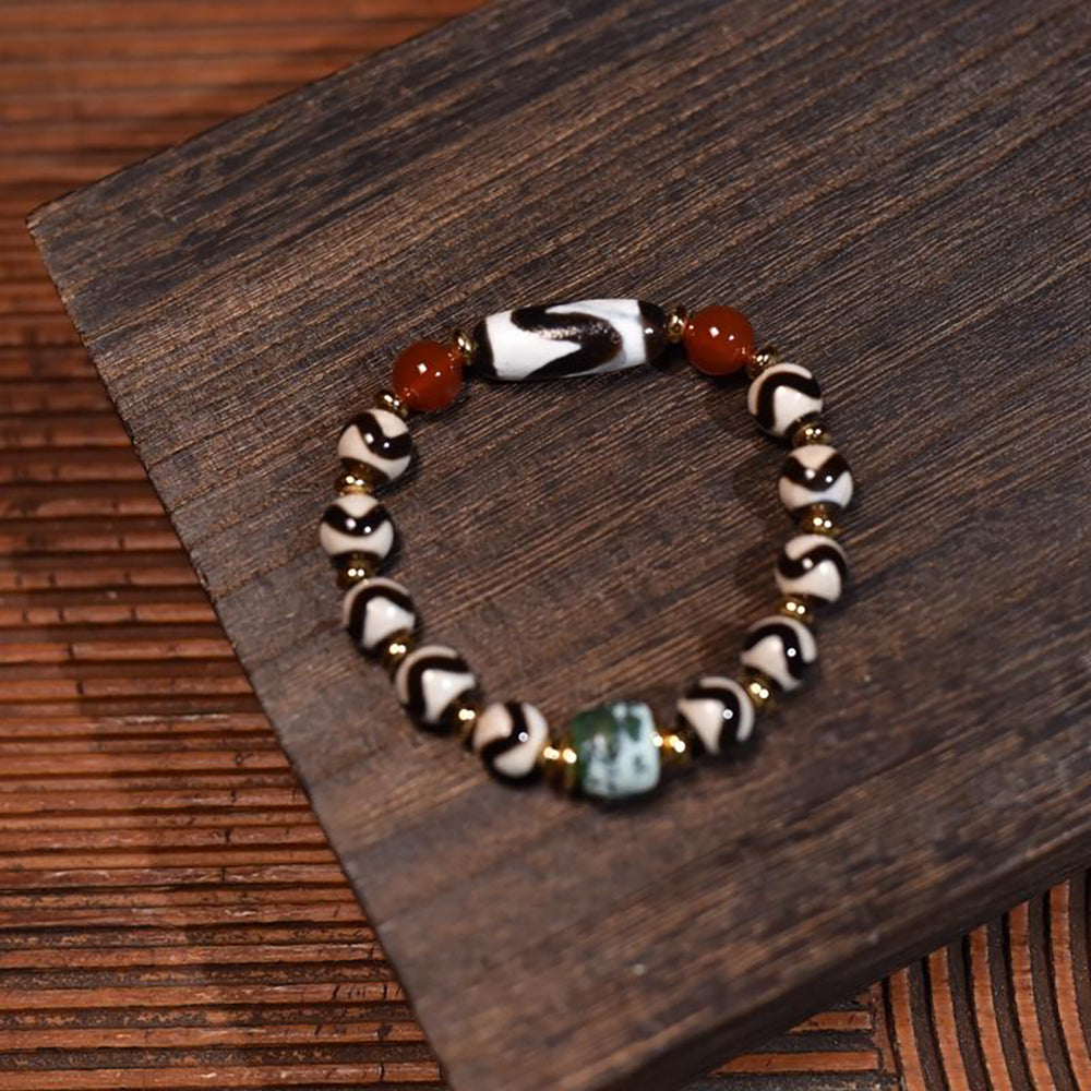 Wealth Dzi Bead Handmade Bracelet