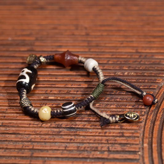 Vitality Protection Dzi Bead Bracelet