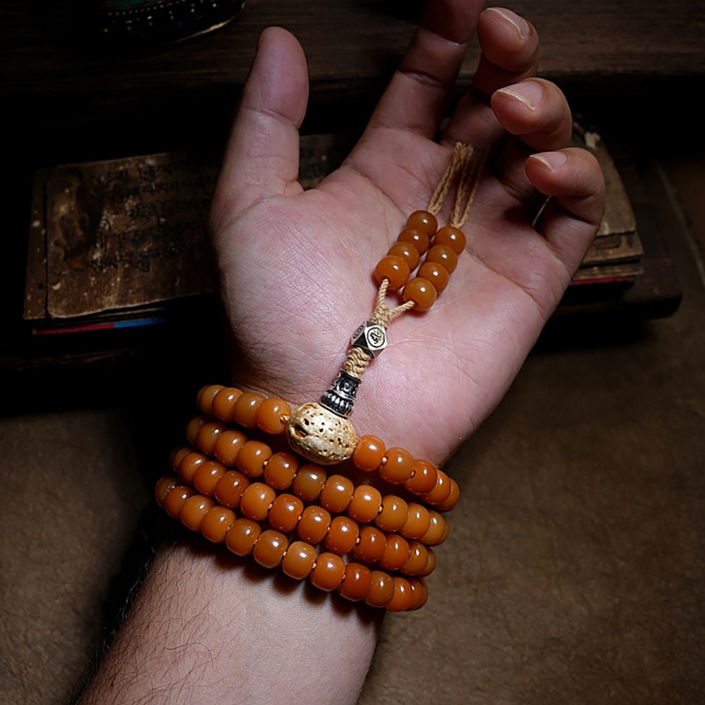 Prosperity Bodhi Seed 108 Mala Beads Necklace