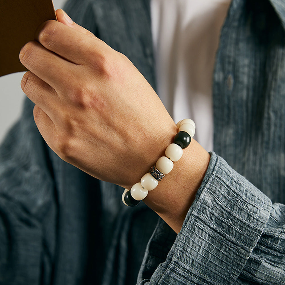 Guardian Bodhi Bracelet - Natural Beads & Sterling Silver Protection