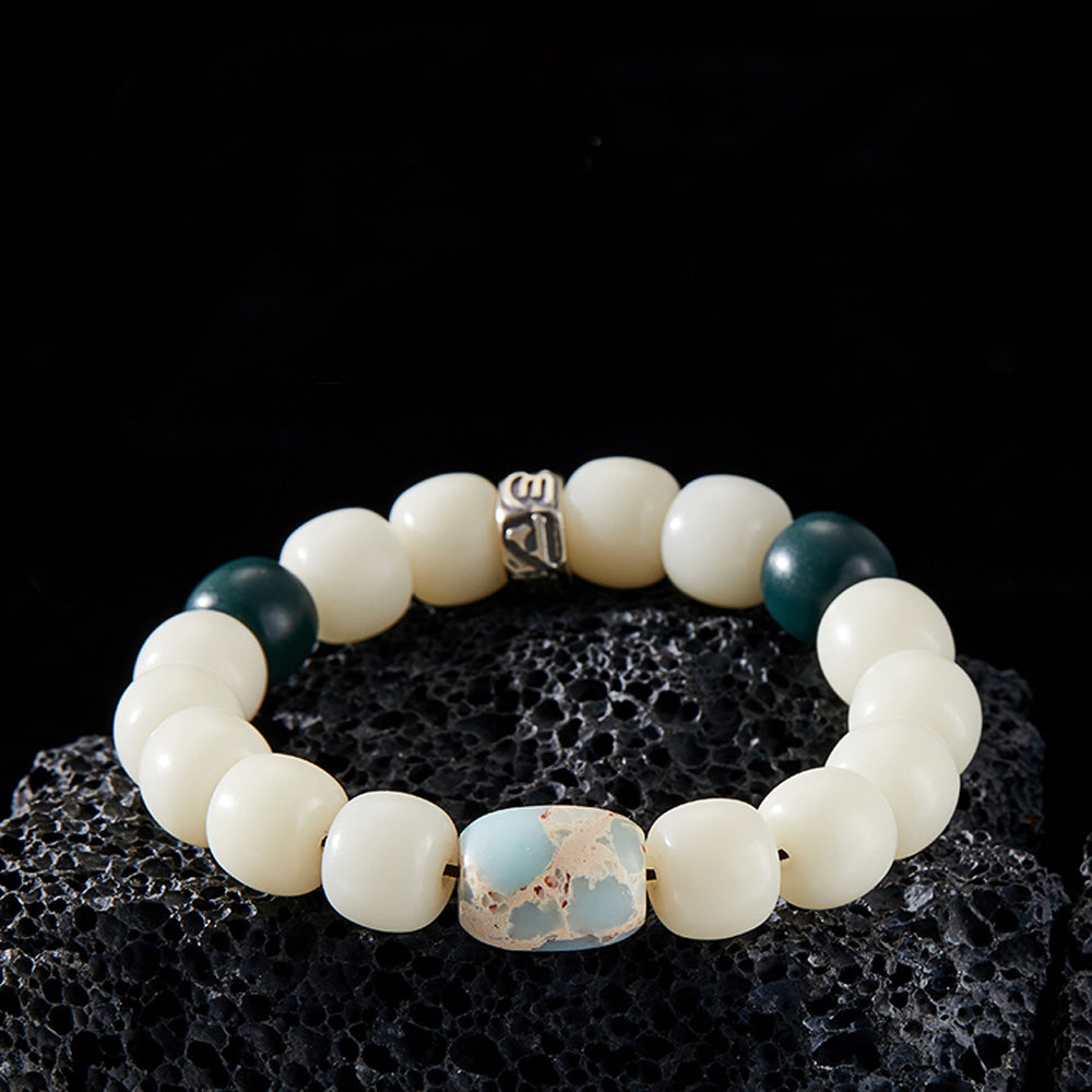 Guardian Bodhi Bracelet - Natural Beads & Sterling Silver Protection