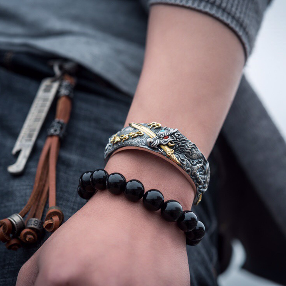 Sentinel of Joy  Brass Bracelet