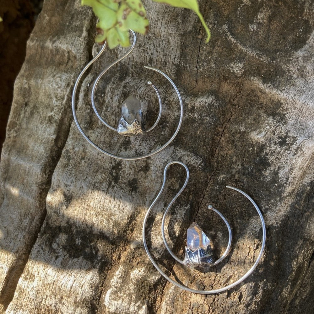 Celestial Blessing Clear Quartz Earrings