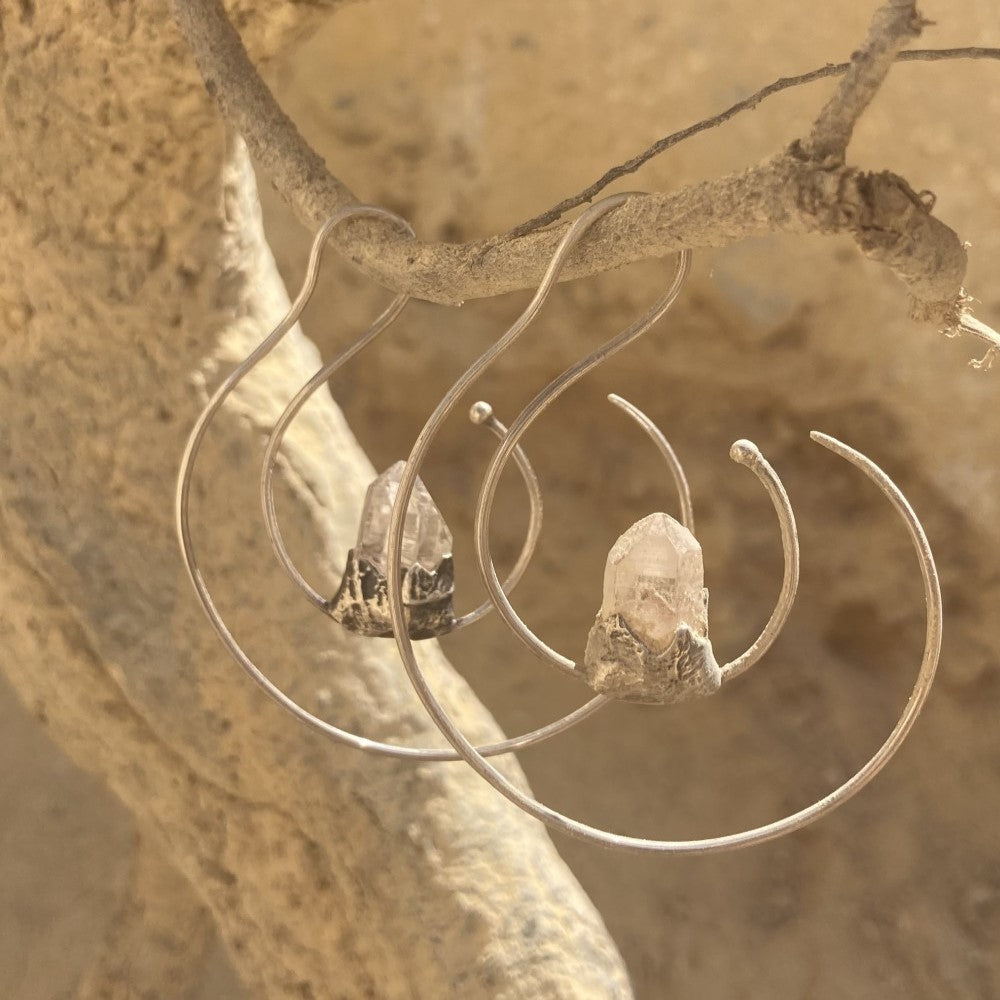 Celestial Blessing Clear Quartz Earrings