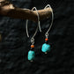 Tranquil Spirit Turquoise Agate Silver Earrings