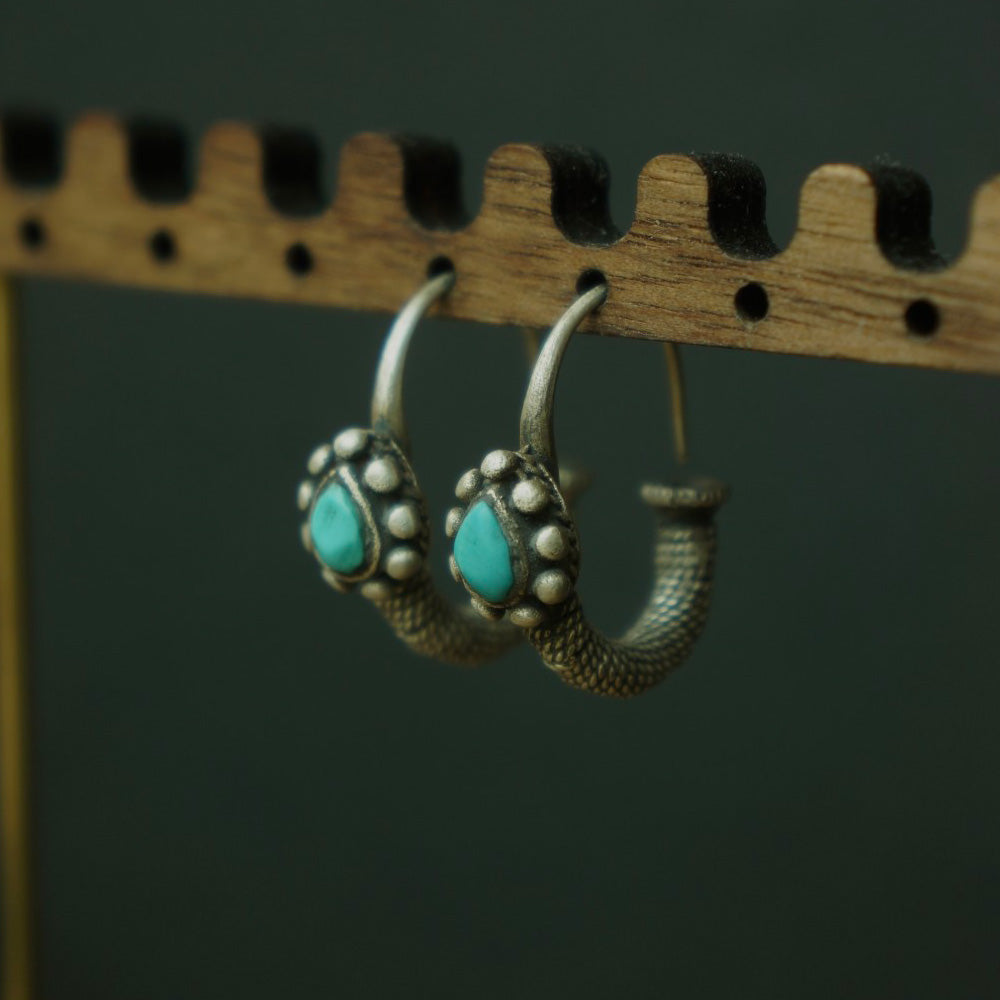 Celestial Luck's Whisper Turquoise Sterling Silver Earrings