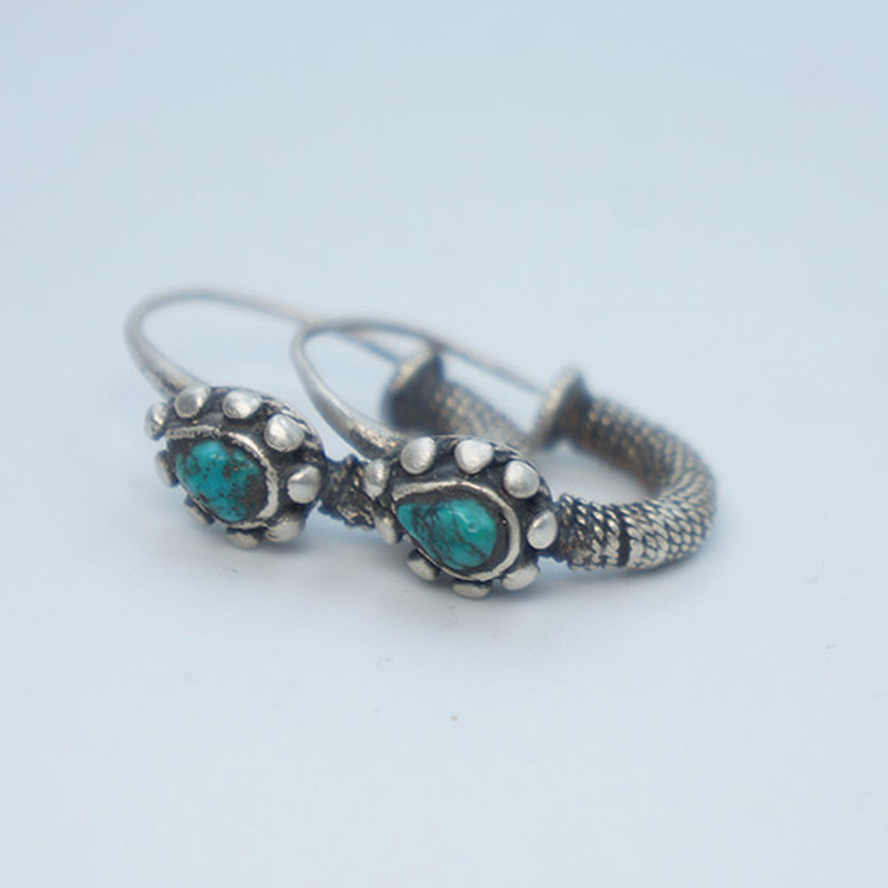 Celestial Luck's Whisper Turquoise Sterling Silver Earrings