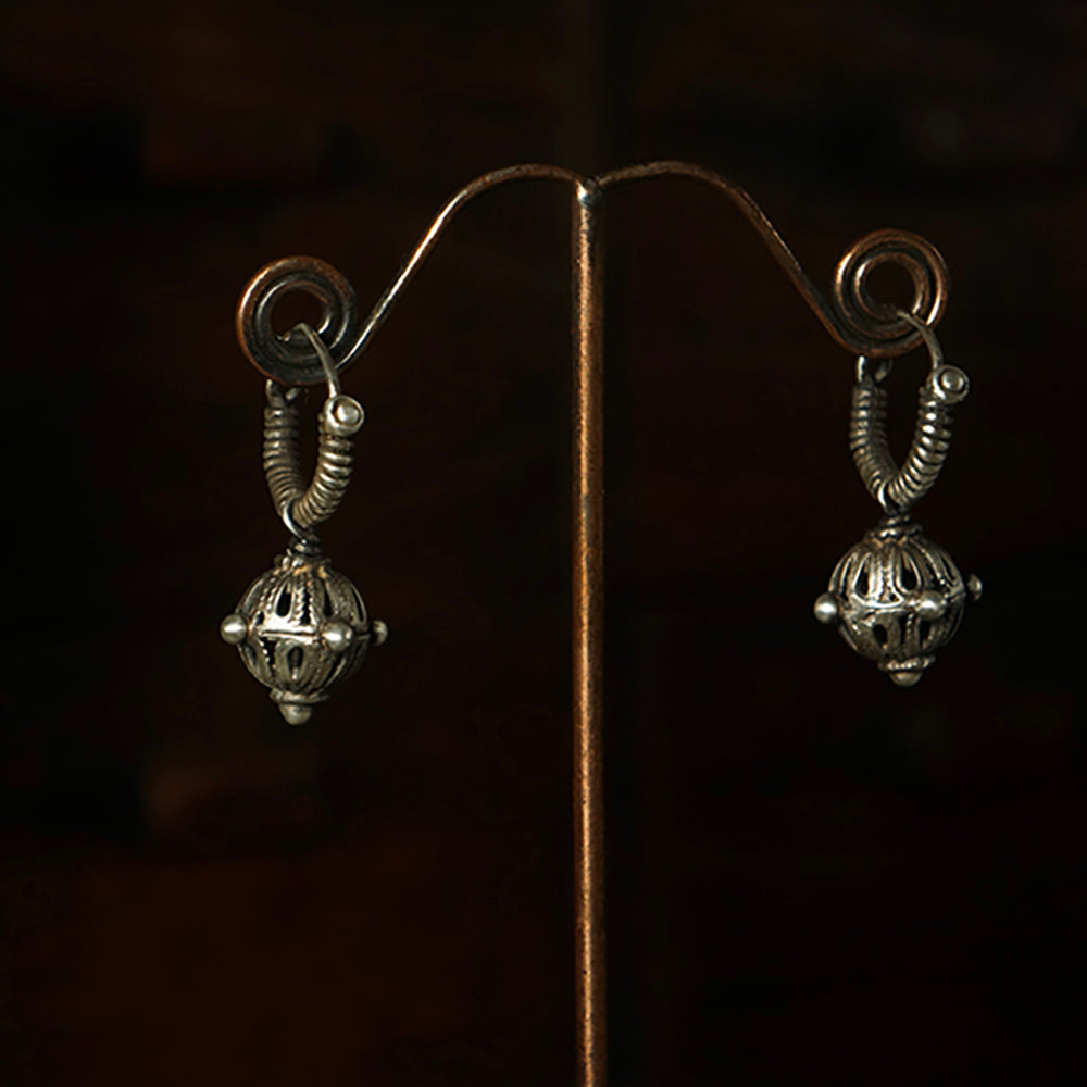 Prosperity Sphere Silver Earrings