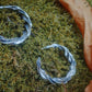 Purity Energy Twisted Silver Purity Hoops Handmade Earrings