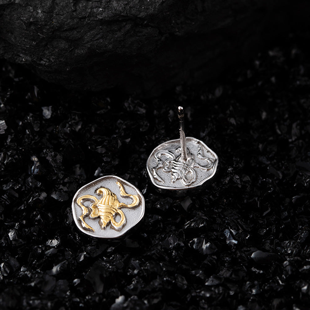 Golden Prosperity Silver Artisan Earrings Handcrafted for Abundance Energy