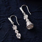 Harmony Bell Silver Drop Earrings Handcrafted for Spiritual Prosperity