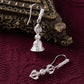 Harmony Bell Silver Drop Earrings Handcrafted for Spiritual Prosperity