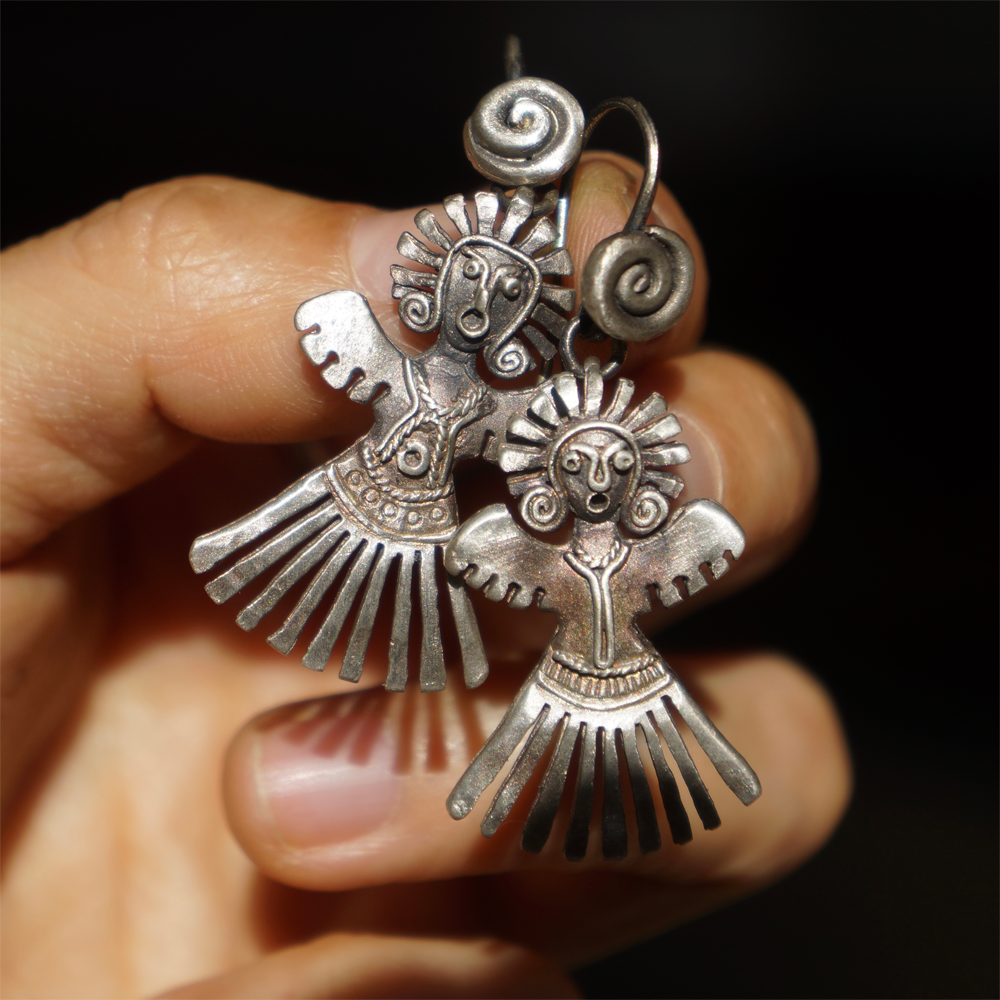 Ethereal Guardian Sterling Silver Earrings