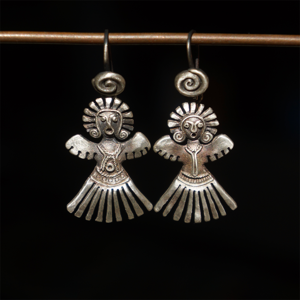 Ethereal Guardian Sterling Silver Earrings