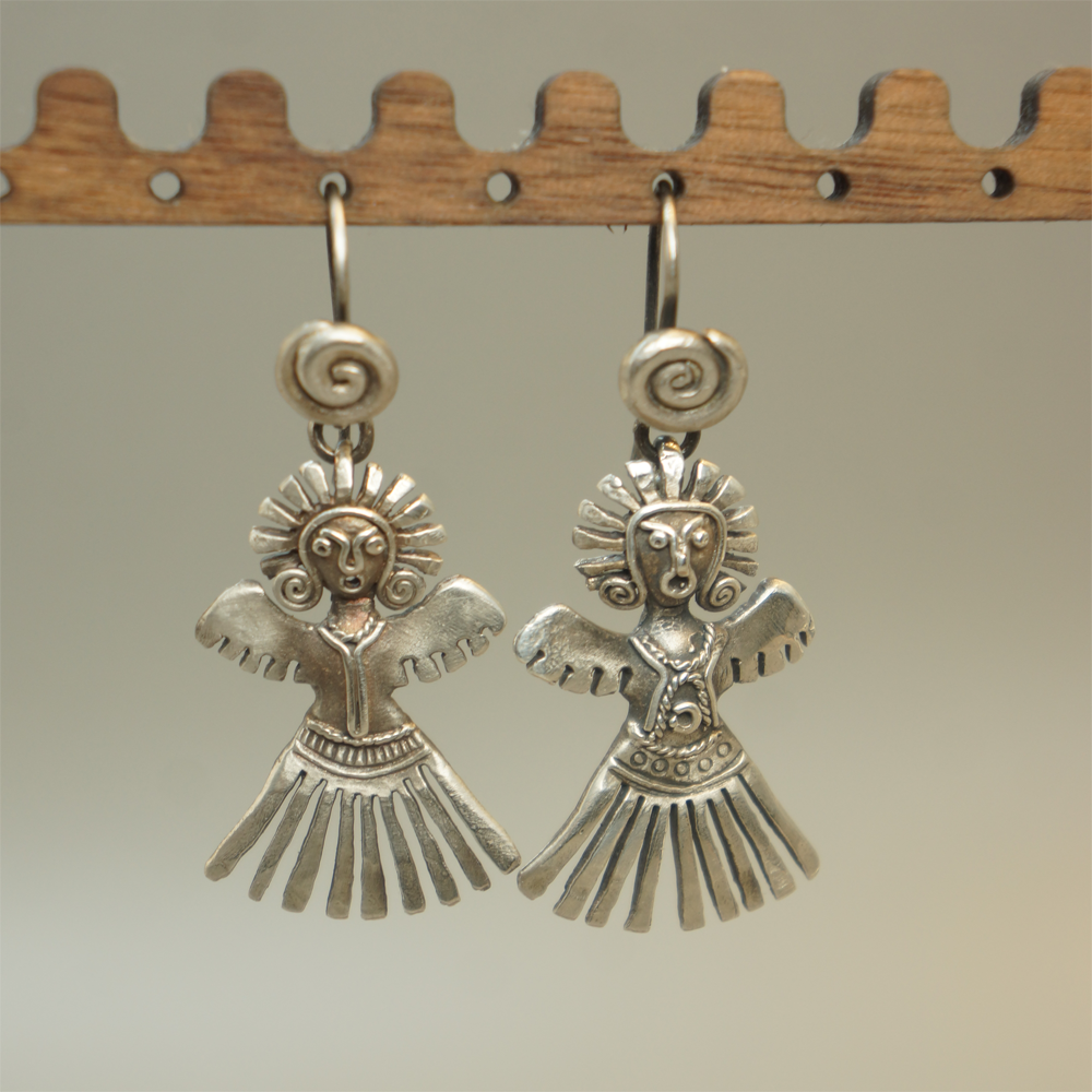 Ethereal Guardian Sterling Silver Earrings