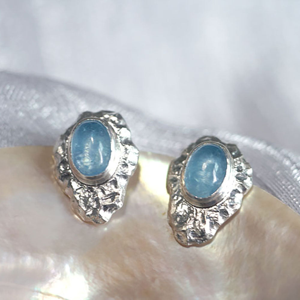 Serenade of Love Aquamarine Earrings