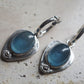 Lover's Harmony Aquamarine Silver Earrings