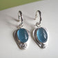 Lover's Harmony Aquamarine Silver Earrings