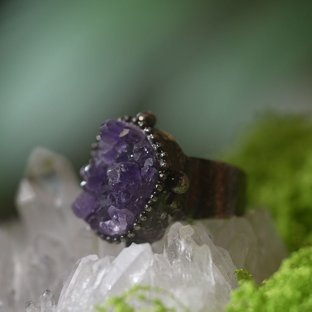 Ethereal Grace Radiance Amethyst Rings