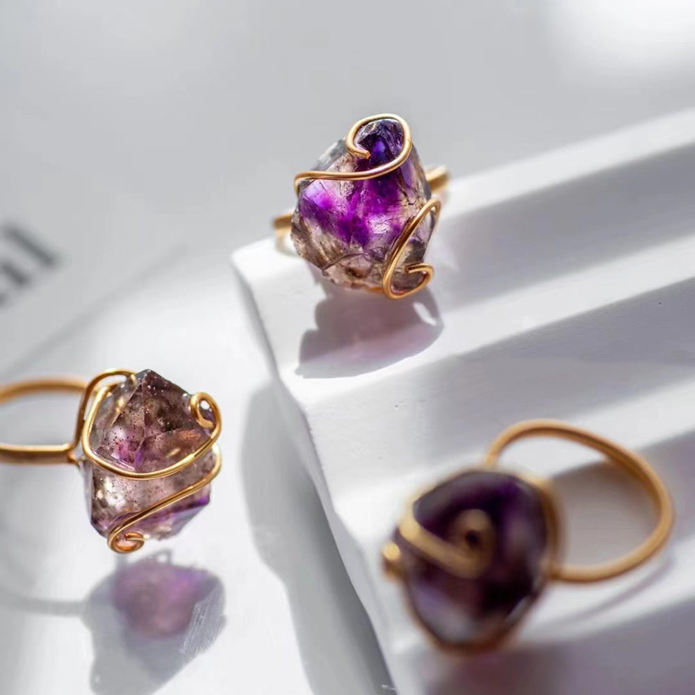 Divine Presence Shine Amethyst Rings