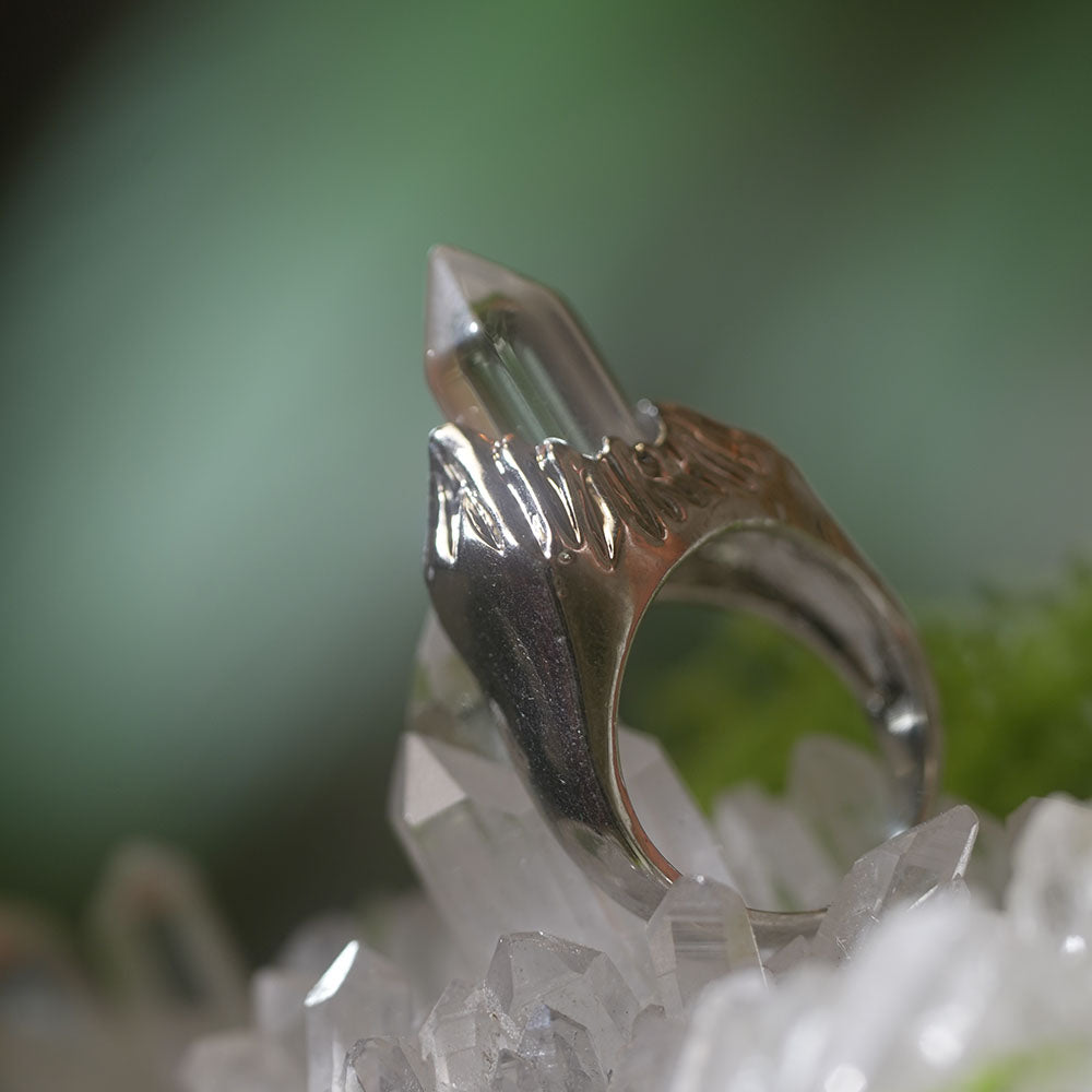 Crystalline Clarity Clear Quartz Rings