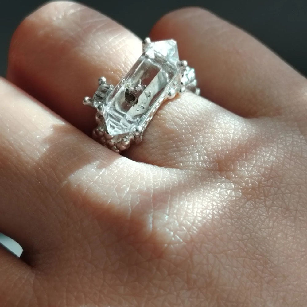 Healing Through Balance Clear Quartz Rings