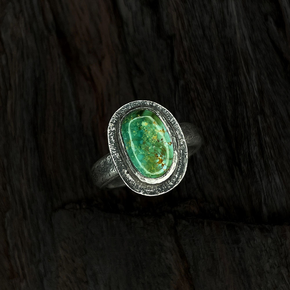 Strong Wealth Powerful Turquoise Stering Silver Rings