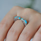 Open Wealth Visible Turquoise Ring Sterling Silver Vintage Design