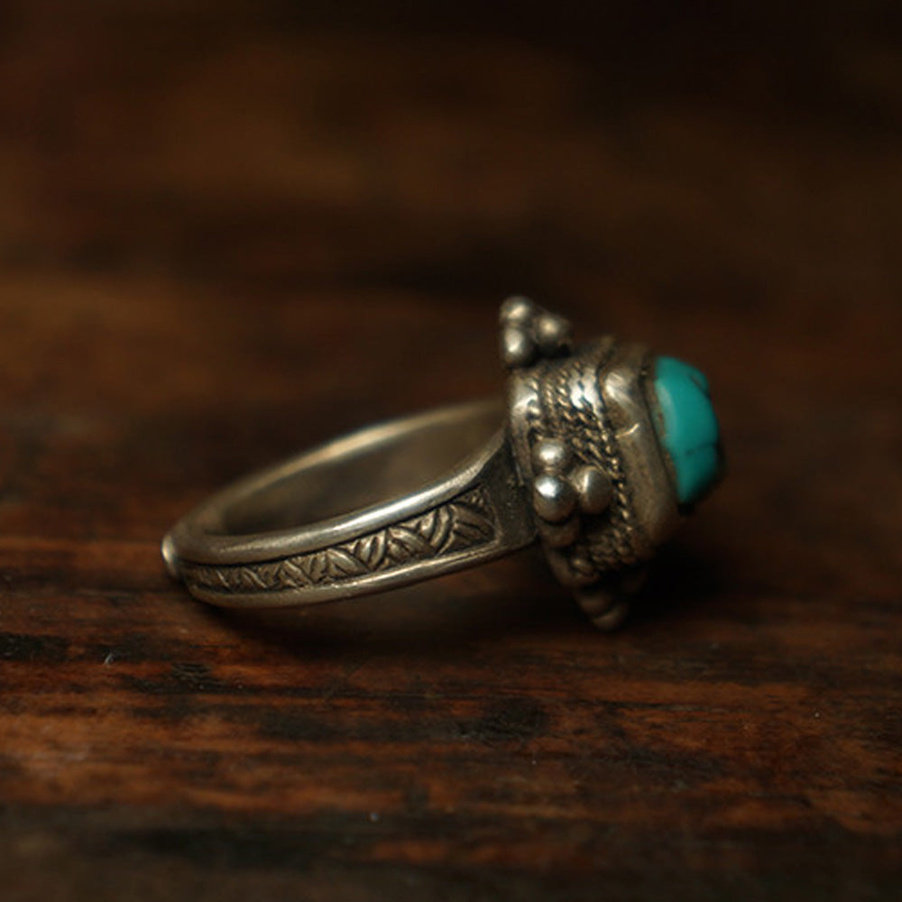 Unity Wealth Harmony Turquoise Silver Rings