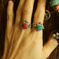 Unity Wealth Harmony Turquoise Silver Rings