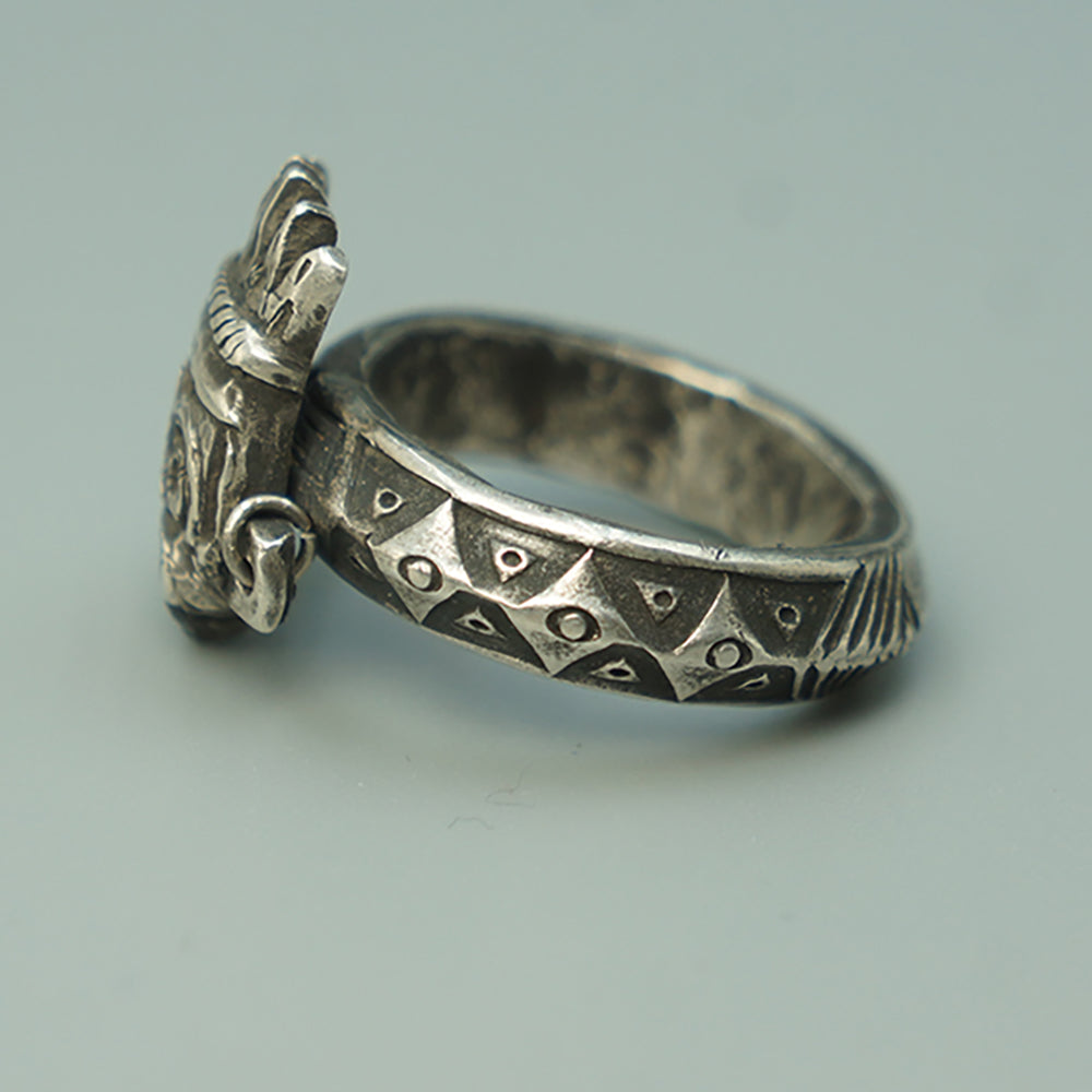 Guardian of Wealth Silver Ring