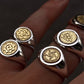 Tibetan Five Elements Energy Rings - Handcrafted Brass & Silver