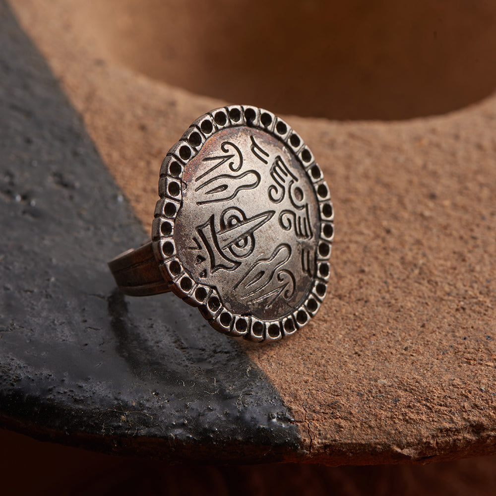 Prosperity Guardian Handcrafted Silver Ring