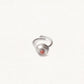 Heart’s Glow Red Agate Love Ring with Gold Plated Ring