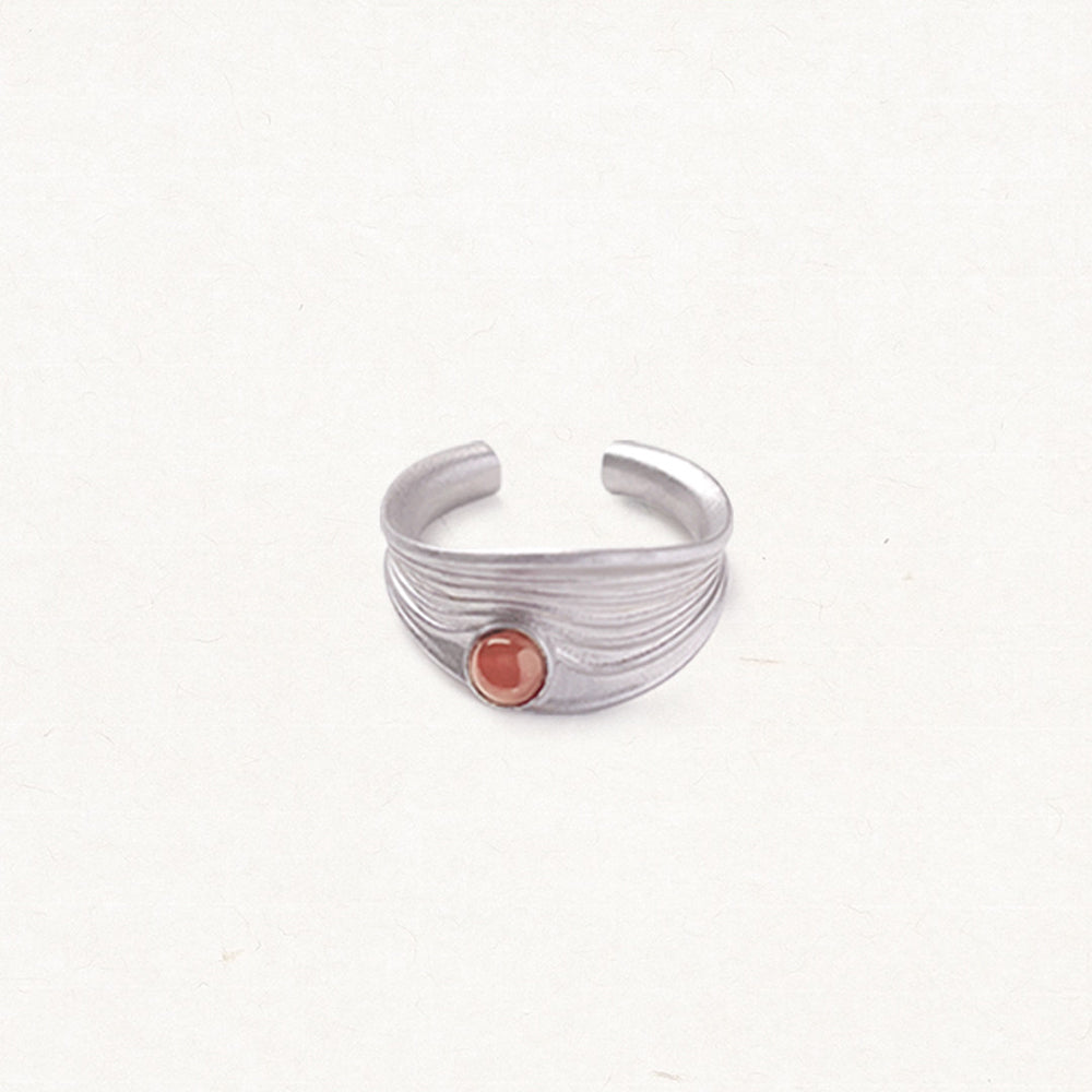 Eternal Love Red Agate Gold Plated Ring