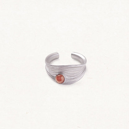 Eternal Love Red Agate Gold Plated Ring