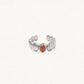 Eternal Love Spiral Red Agate Ear Cuff Gold-Plated Copper Design Ring