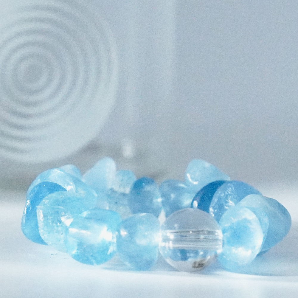 Quietude's Glow Aquamarine Rings