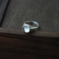 Calming Essence Aquamarine Silver Rings