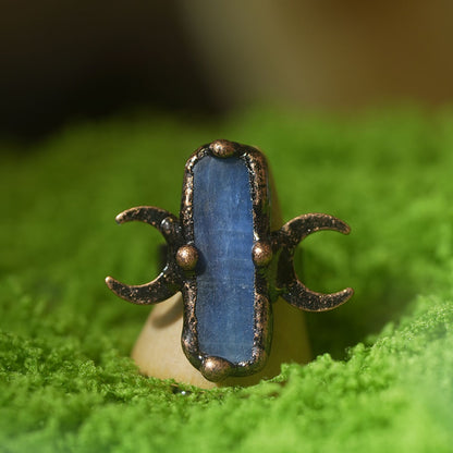 Silent Radiance Blue Crystal Rings