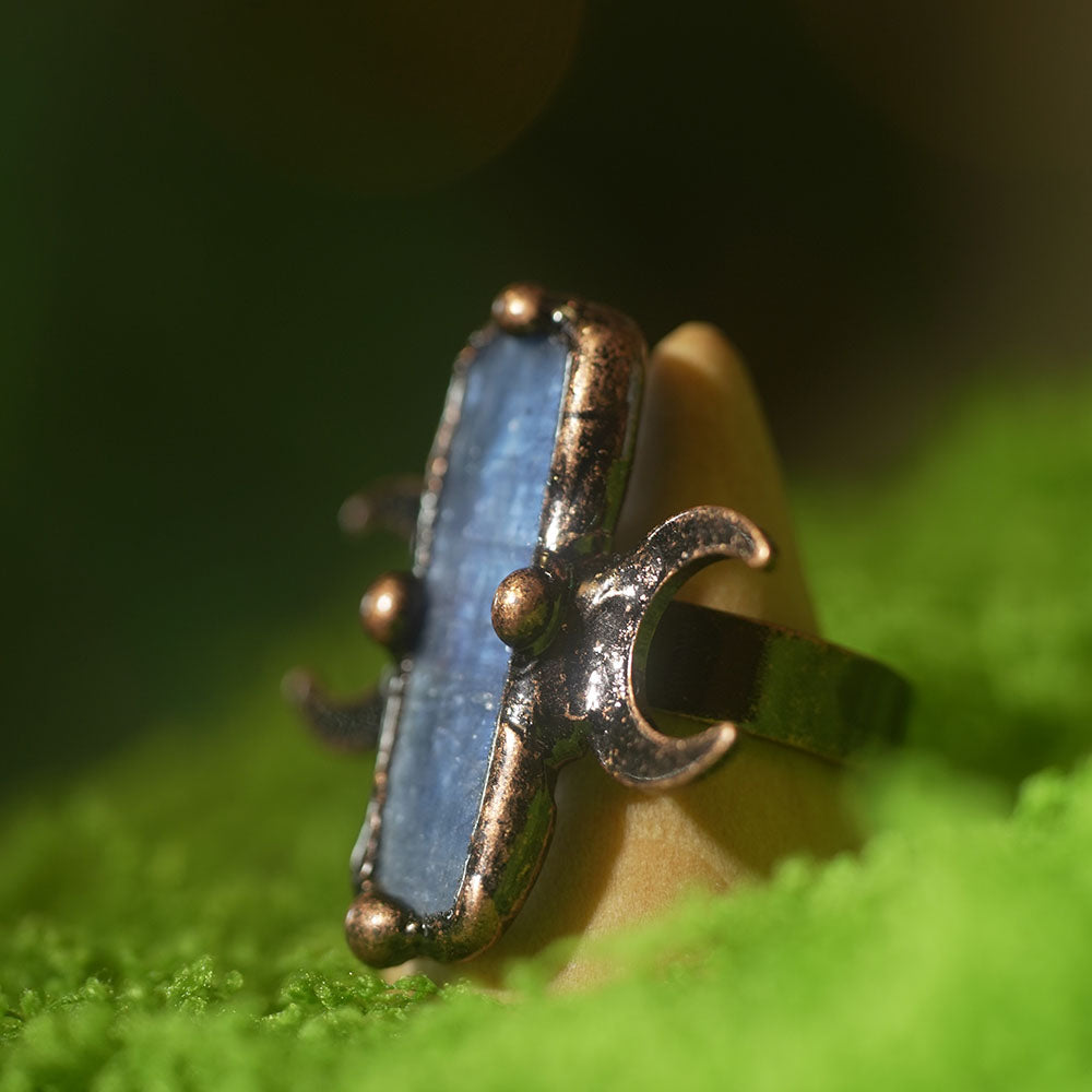 Fortress of Clarity Blue Crystal Rings