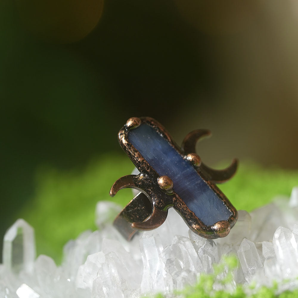 Fortress of Clarity Blue Crystal Rings