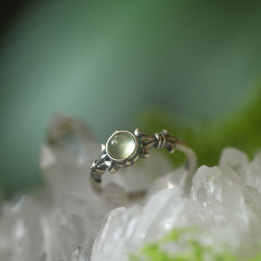 Majesty Lucky Aura Prehnite Rings